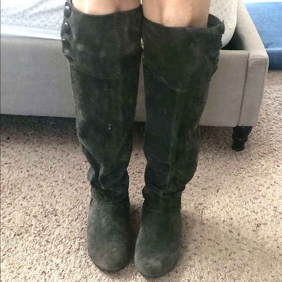 Chinese Laundry Shoes - Chinese Laundry above knee gray suede boots, 9